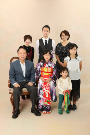 本八幡　市川市　七五三　7歳　七歳　前撮り　家族写真　記念写真